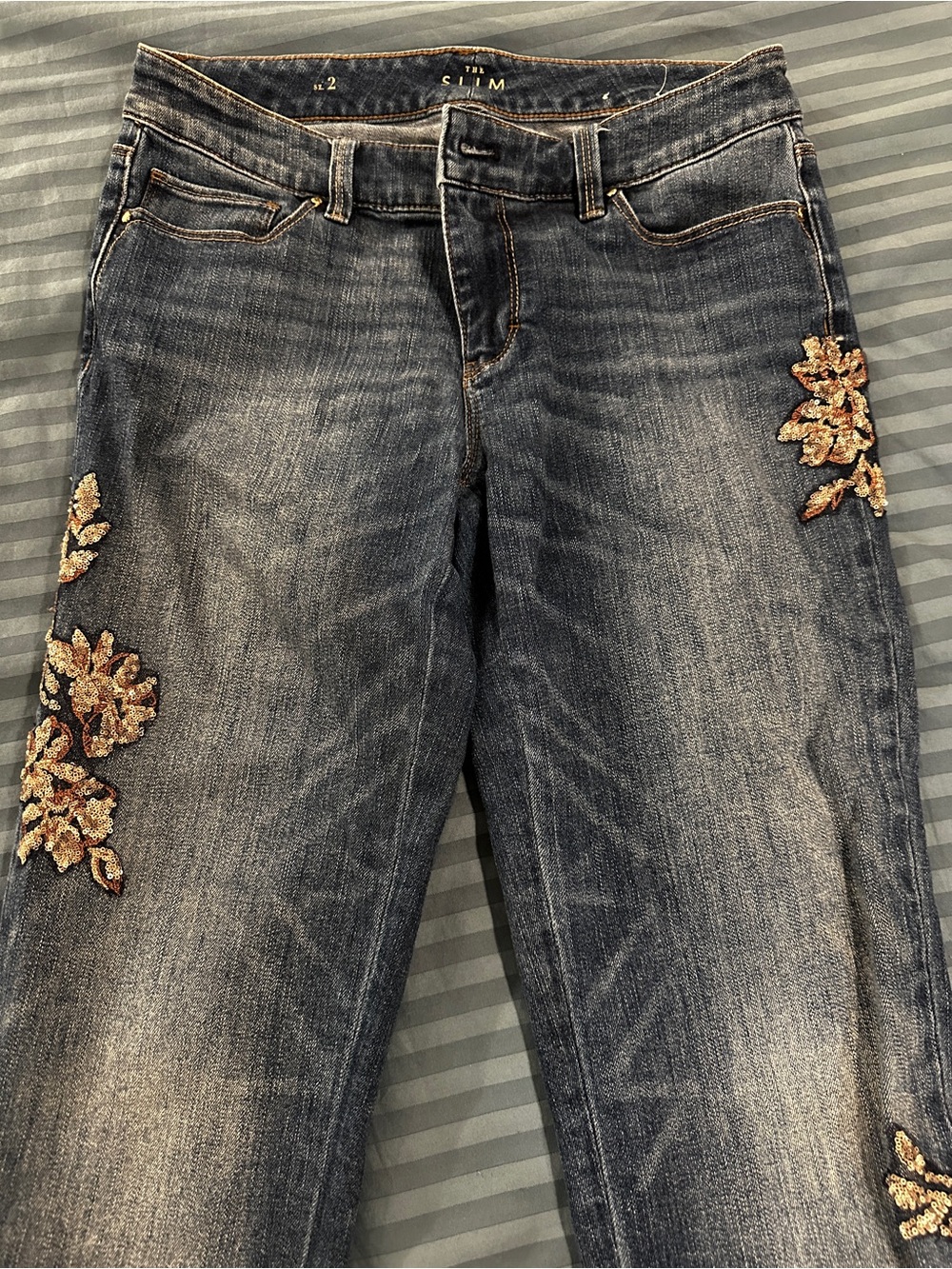 WHBM Slim Embellished Jeans